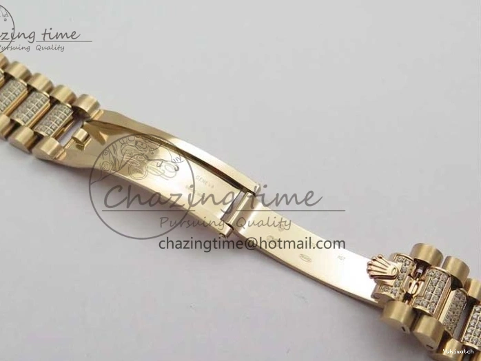 Bracelet Day-Date Dial Silver on Crystal RG A2836 Best Edition 128235 Marker Crystal BP President 36mm RG 0511